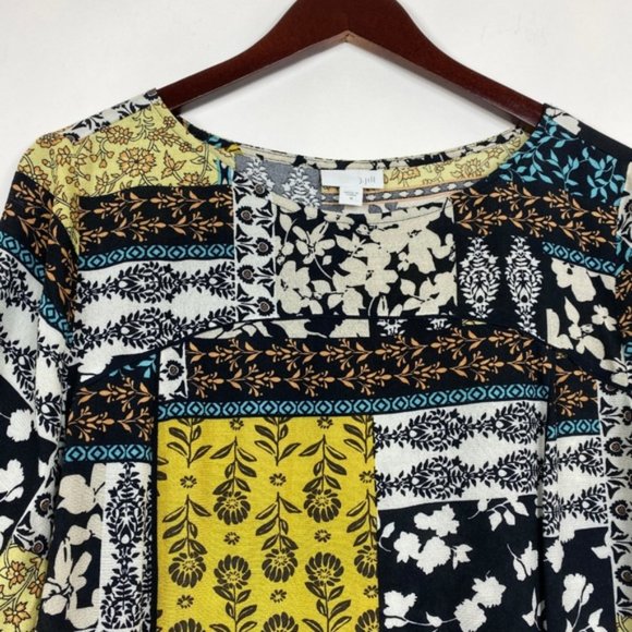 J.Jill Medium Blouse Floral Multicolor Long Sleeve - Picture 3 of 8